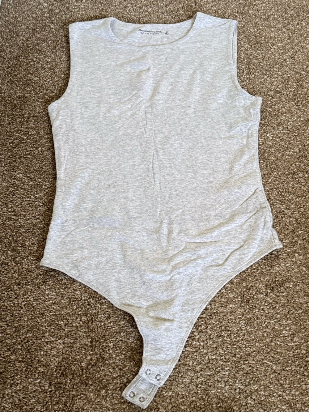 A&F Light Gray One-Piece Bodysuit